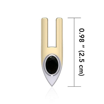 Modern Blaque Silver and Gold Pendant MPD840 - Jewelry